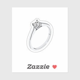 Verlovingsring met diamant sticker