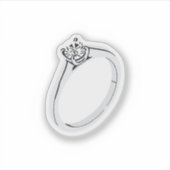 Verlovingsring met diamant sticker (Voorkant)