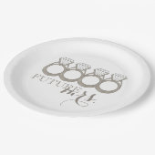 Verlovingsring met diamant voor toekomstige BRID Papieren Bordje (Gekanteld)