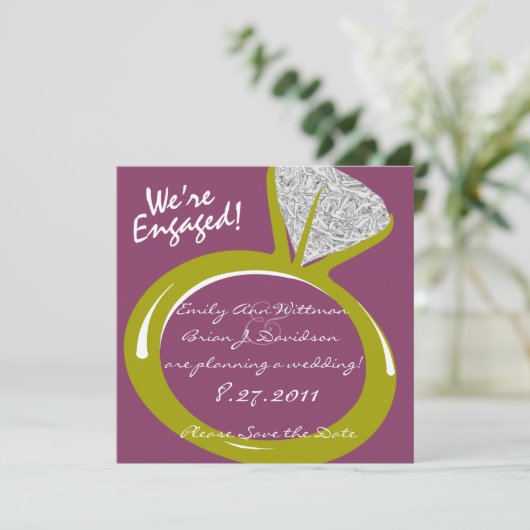 Verlovingsring / Save the Date (Staand voorkant)