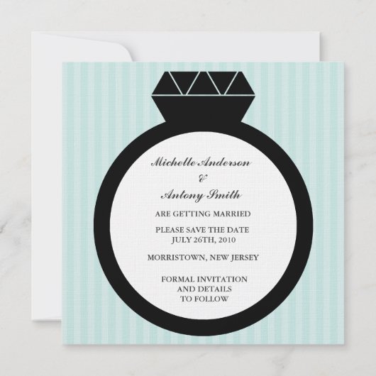 Verlovingsring Save the Date Uitnodigingen (Achterkant)