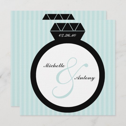 Verlovingsring Save the Date Uitnodigingen (Voorkant / Achterkant)