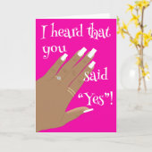 Verlovingsring tonen Afro-Amerikaanse groet Kaart (Gele Bloem)