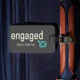 Verlovingsringen Koppels vrijgezellenfeest of Trou Bagagelabel