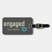 Verlovingsringen Koppels vrijgezellenfeest of Trou Bagagelabel (Voorkant horizontaal)