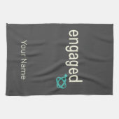 Verlovingsringen Koppels vrijgezellenfeest of Trou Theedoek (Horizontaal)