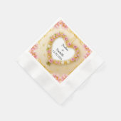 🌸 Verlovingsservetten Aangepaste Naam Servet (Hoek)