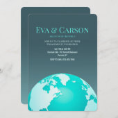 Verlovingsuitnodiging On Top of the World Kaart (Voorkant / Achterkant)