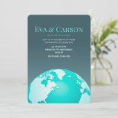 Verlovingsuitnodiging On Top of the World Kaart (Staand voorkant)