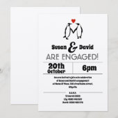Verlovingsuitnodiging voor Pinguïns Kaart (Voorkant / Achterkant)