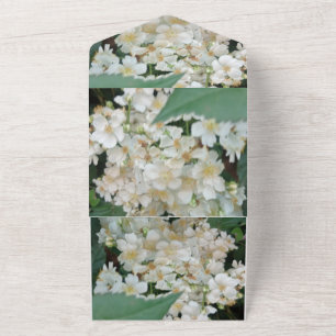 Verlovingsuitnodiging Witte Bloemen Boeket Foto All In One Uitnodiging