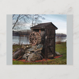 Vermaak over het oude huis briefkaart