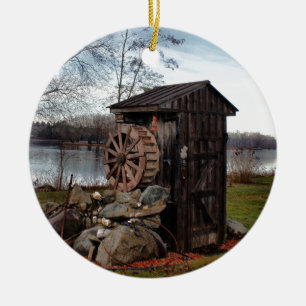 Vermaak over het oude huis keramisch ornament