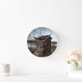 Vermaak over het oude huis ronde klok (Huis)