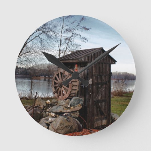 Vermaak over het oude huis ronde klok (Voorkant)