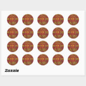 Vermaak - Tickets 3 Dollar Ronde Sticker (Vel)