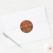Vermaak - Tickets 3 Dollar Ronde Sticker (Envelop)