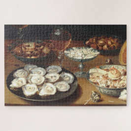 Vermaakt met Oysters... Flemish Art Jigzaag Puzzle Legpuzzel