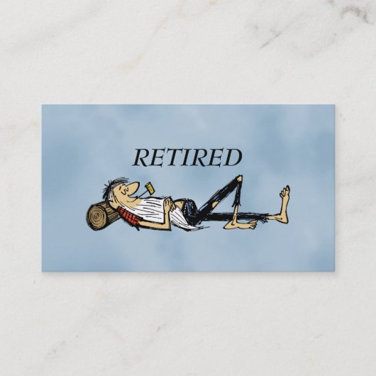Vermaakte met pensioen gegane Rip Van Winkle afbee Contactkaartje (Voorkant)