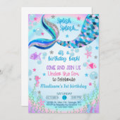 Vermagerd meisje verjaardagsuitnodiging. kaart (Voorkant / Achterkant)