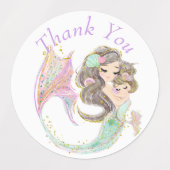 Vermaid onder het zee dank u Labels (Design 2)