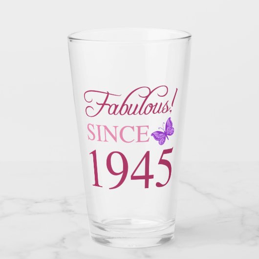 Vermakelijk sinds 1945 80ste verjaardag glas (Voorkant)