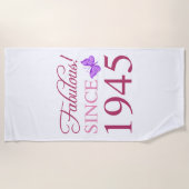 Vermakelijk sinds 1945 80ste verjaardag strandlaken (Voorkant)