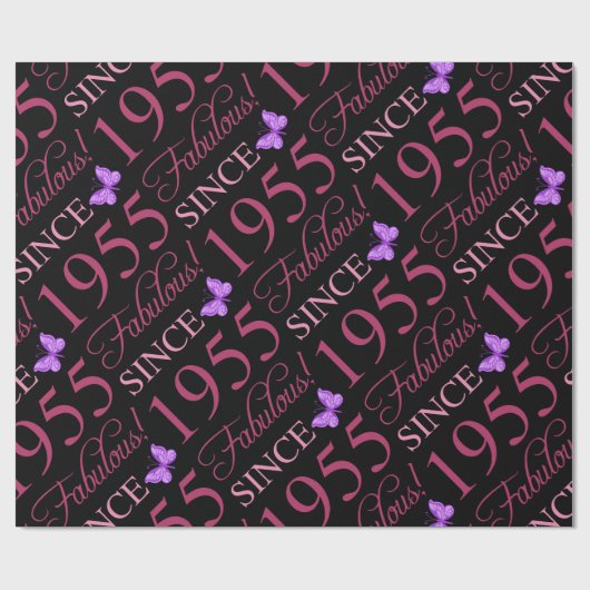 Vermakelijk sinds 1955 70ste verjaardag cadeaupapier (Vlak)