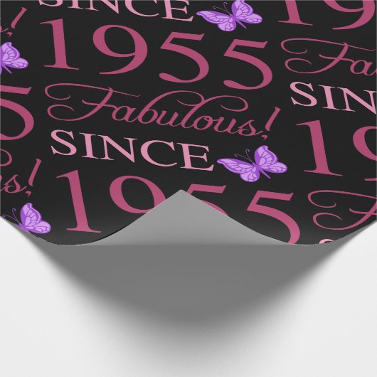 Vermakelijk sinds 1955 70ste verjaardag cadeaupapier (Hoek)