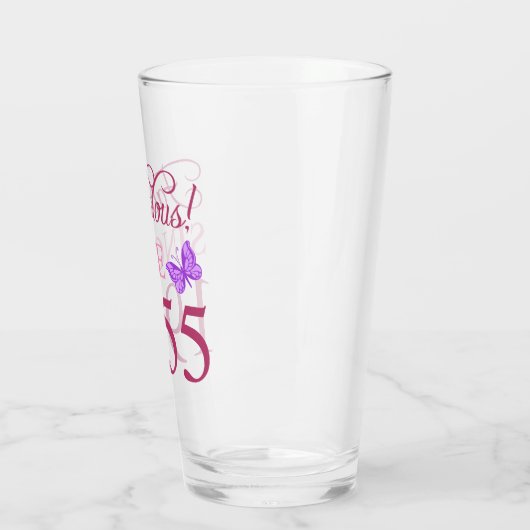 Vermakelijk sinds 1955 70ste verjaardag glas (Links)