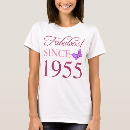 Vermakelijk sinds 1955 70ste verjaardag t-shirt (Voorkant)