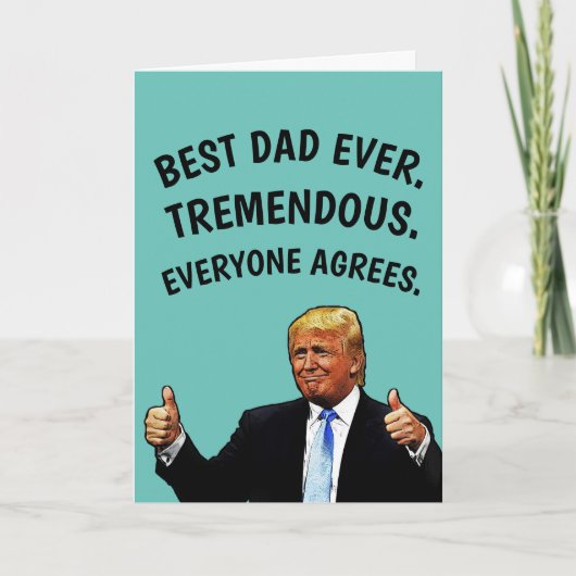VERMAKELIJKE VADERDAGSKAART VAN DONALD TRUMP KAART (Voorkant)