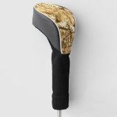 Vermalen Gouden Plooien Golfheadcover (Schuin)