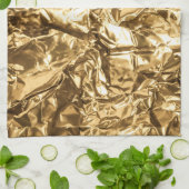 Vermalen Gouden Plooien Theedoek (Gevouwen)