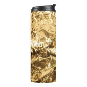 Vermalen Gouden Plooien Thermosbeker (Gedraaid links)
