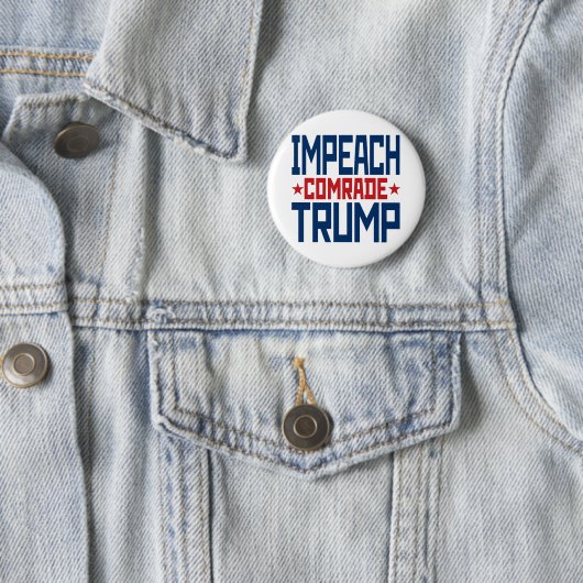 Vermaning Sovjet-kameraad Trump - Anti Trump Ronde Button 5,7 Cm (In situ)