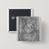 Vermeend eeuwigdurende bewegingsballetjes en wielt vierkante button 5,1 cm (Voorkant /achterkant)