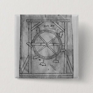 Vermeend eeuwigdurende bewegingsballetjes en wielt vierkante button 5,1 cm