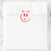 Vermeende moordenaar_symbool ronde sticker (Tas)