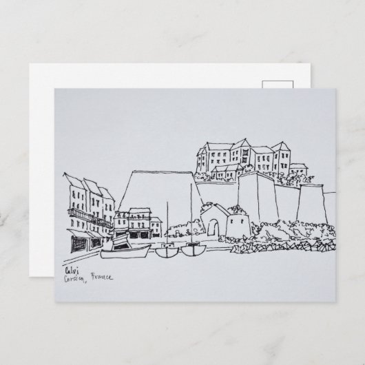Vermeende stad Calvi | Corsica, Frankrijk Briefkaart (Voorkant / Achterkant)