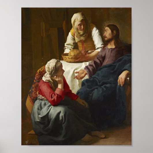 Vermeer - Christ In The House of Martha And Mary Poster (Voorkant)