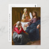 Vermeer - Christus in het huis van Martha en Maria Briefkaart (Voorkant / Achterkant)