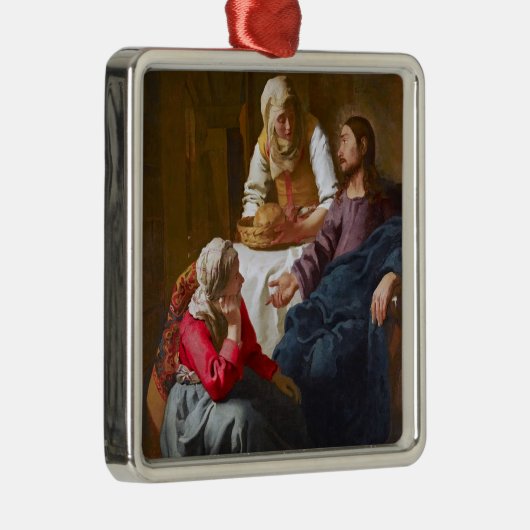 Vermeer - Christus in het huis van Martha en Maria Metalen Ornament (Rechts)