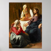 Vermeer - Christus in het huis van Martha en Maria Poster (Voorkant)