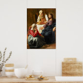 Vermeer - Christus in het huis van Martha en Maria Poster (Keuken)