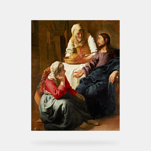 Vermeer - Christus in het Huis van Martha en Mary Acryl Bord (Voorkant)