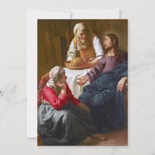 Vermeer - Christus in het Huis van Martha en Mary Bedankkaart (Voorkant)