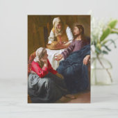 Vermeer - Christus in het Huis van Martha en Mary Bedankkaart (Staand voorkant)