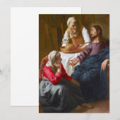 Vermeer - Christus in het Huis van Martha en Mary Bedankkaart (Voorkant / Achterkant)