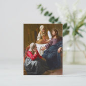 Vermeer - Christus in het Huis van Martha en Mary Briefkaart (Staand voorkant)